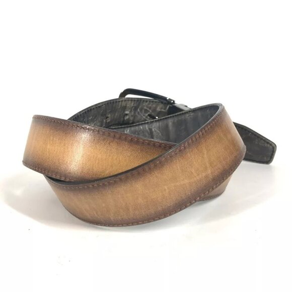Berluti reversible calligraphic logo Accessories belt Leather Beige main image 12